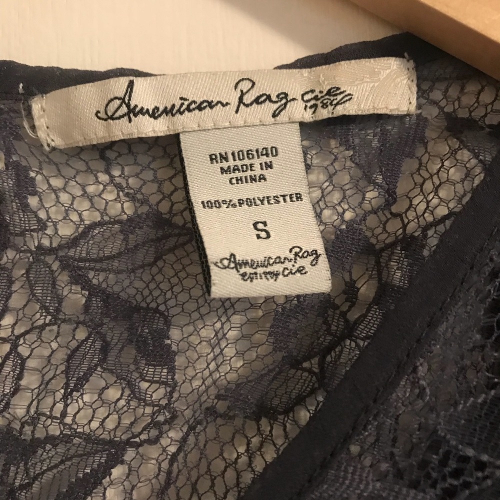 Sheer Gray Ruffled Blouse - Picture 3 of 3